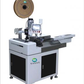 Automatic flat cable crimping and tinning machine 